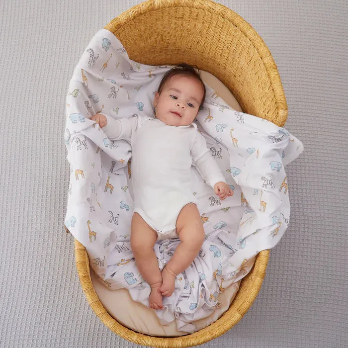 Aden And Anais Comfort Knit Newborn Swaddle Blanket - Jungle Jammin