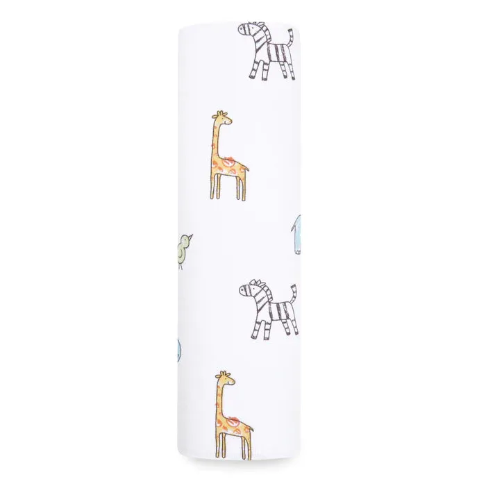 Aden And Anais Comfort Knit Newborn Swaddle Blanket - Jungle Jammin