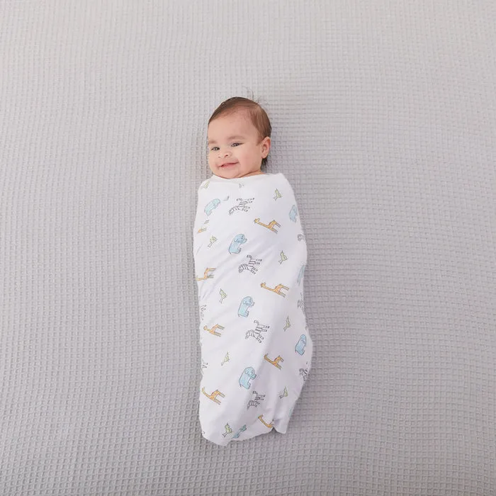 Aden And Anais Comfort Knit Newborn Swaddle Blanket - Jungle Jammin