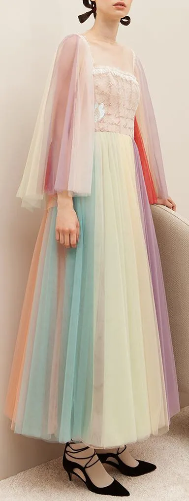 'Aegir' Embroidered Tulle Dress