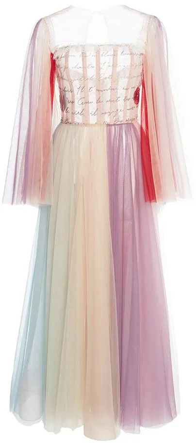 'Aegir' Embroidered Tulle Dress