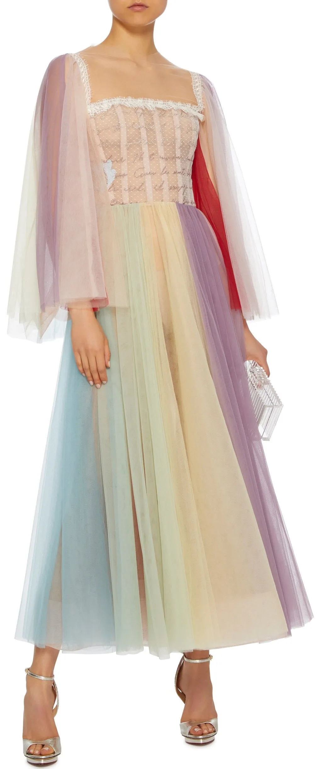 'Aegir' Embroidered Tulle Dress