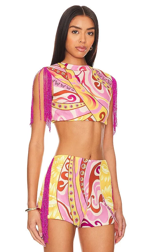 Agua Bendita x REVOLVE Candy Crop Top in Pink