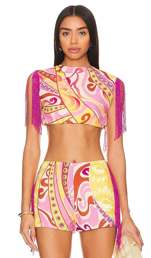 Agua Bendita x REVOLVE Candy Crop Top in Pink