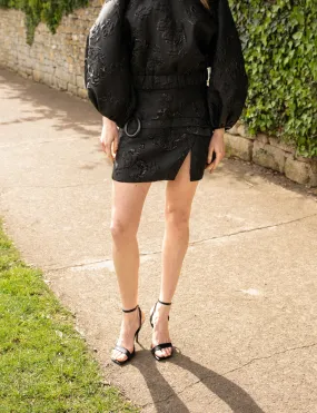 All Black Mod Mini Skirt