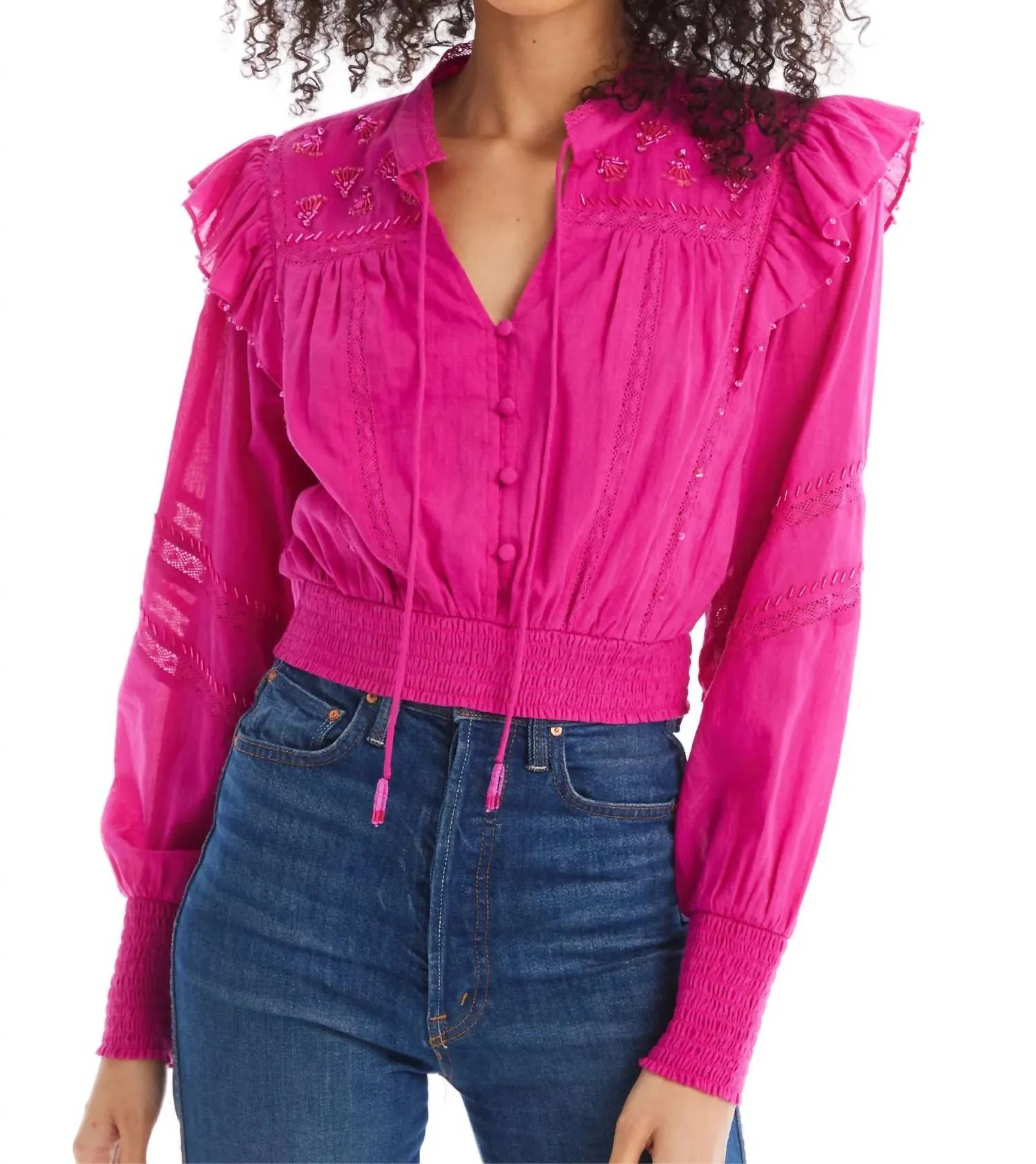 Allison New York - Beaded Demi Top