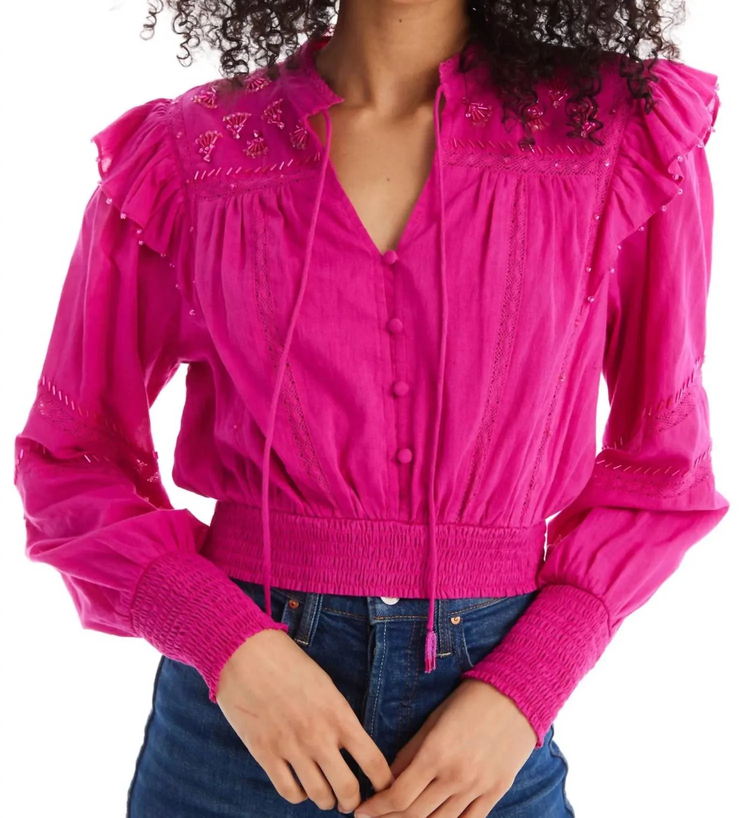 Allison New York - Beaded Demi Top