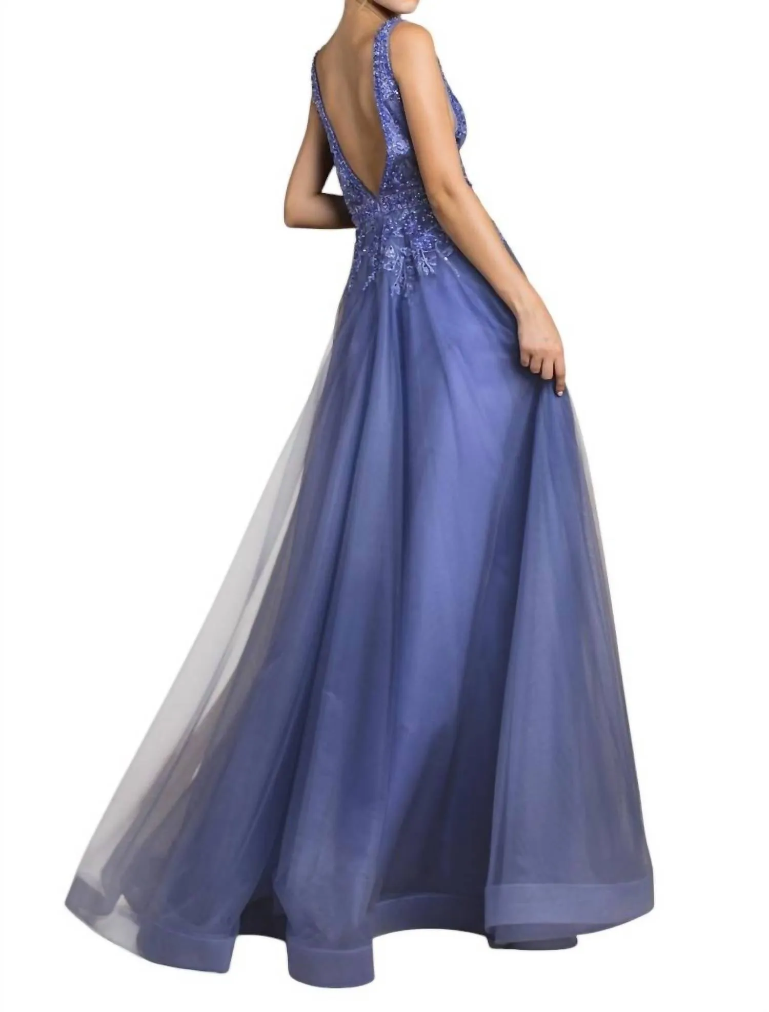 Andrea & Leo Couture - Peony Embroidered A-Line Prom Dress
