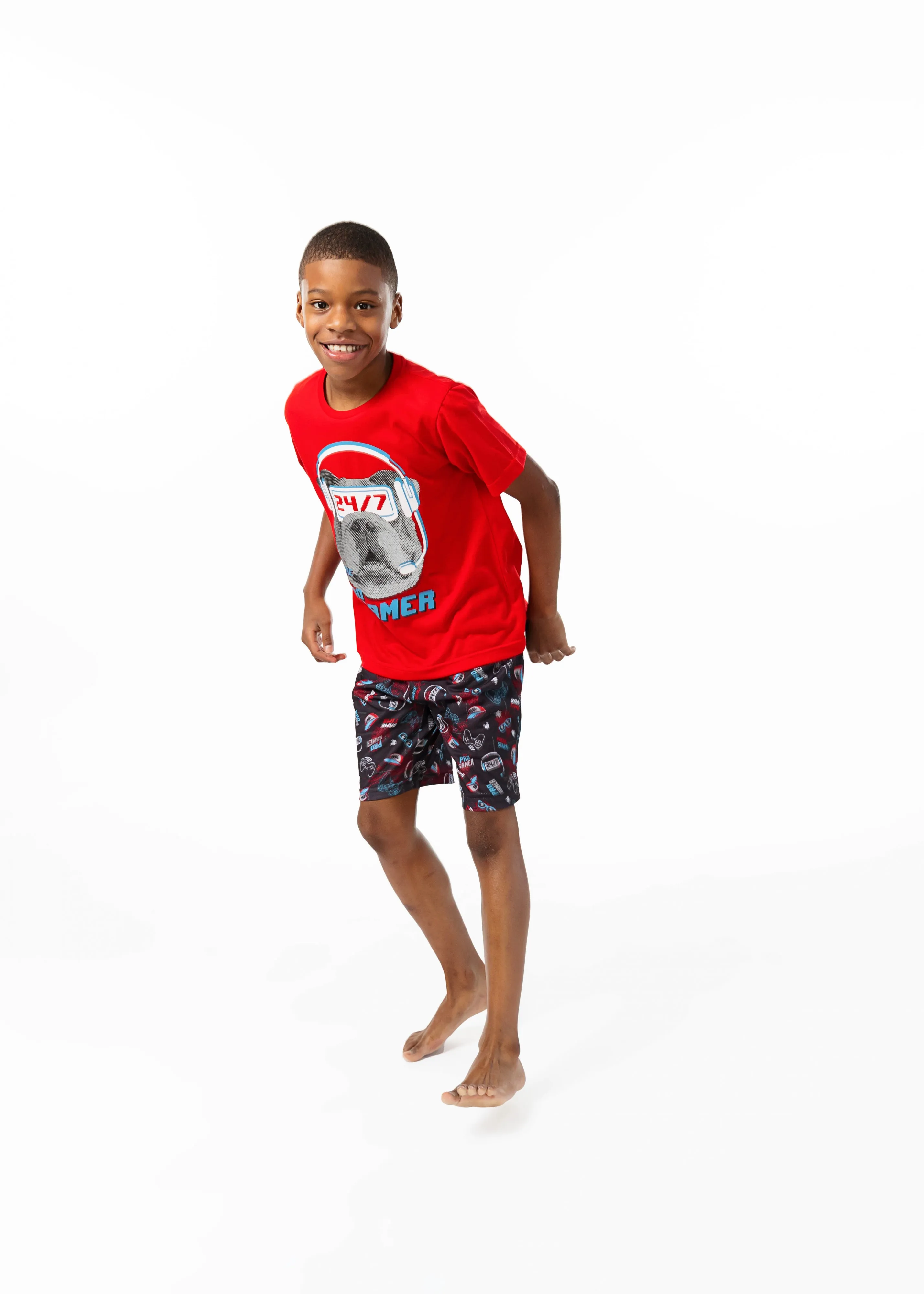 Boys Pro-Gamer 2-Piece Pajama Sleep Shorts Set