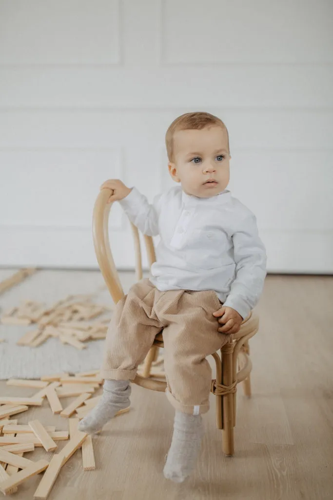 Cordhose 'coffee' loose fit