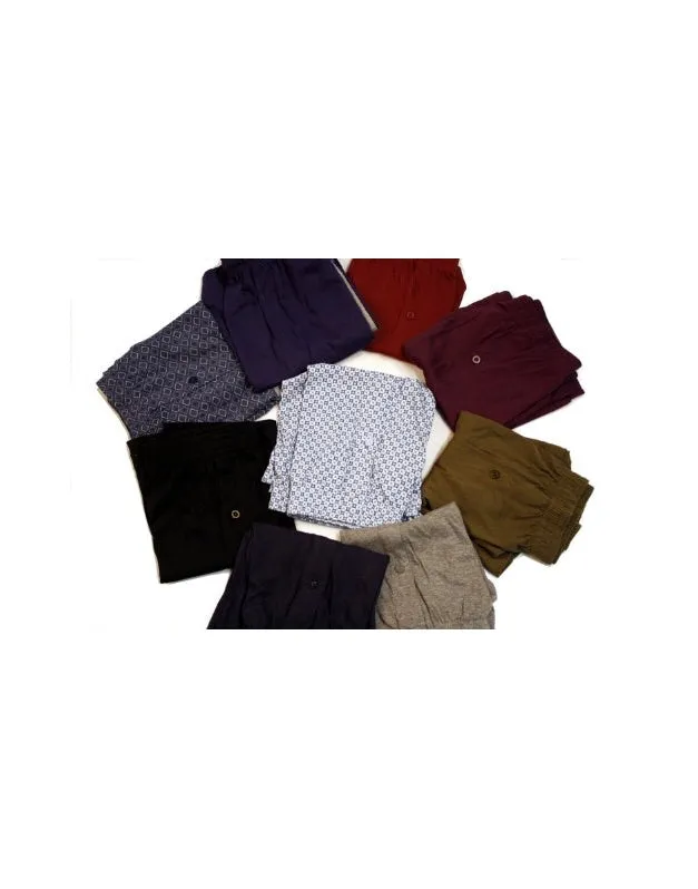 CYZ Mens 2-Pack 100% Cotton Knit Pajama Bottoms - Sleep/Lounge Shorts