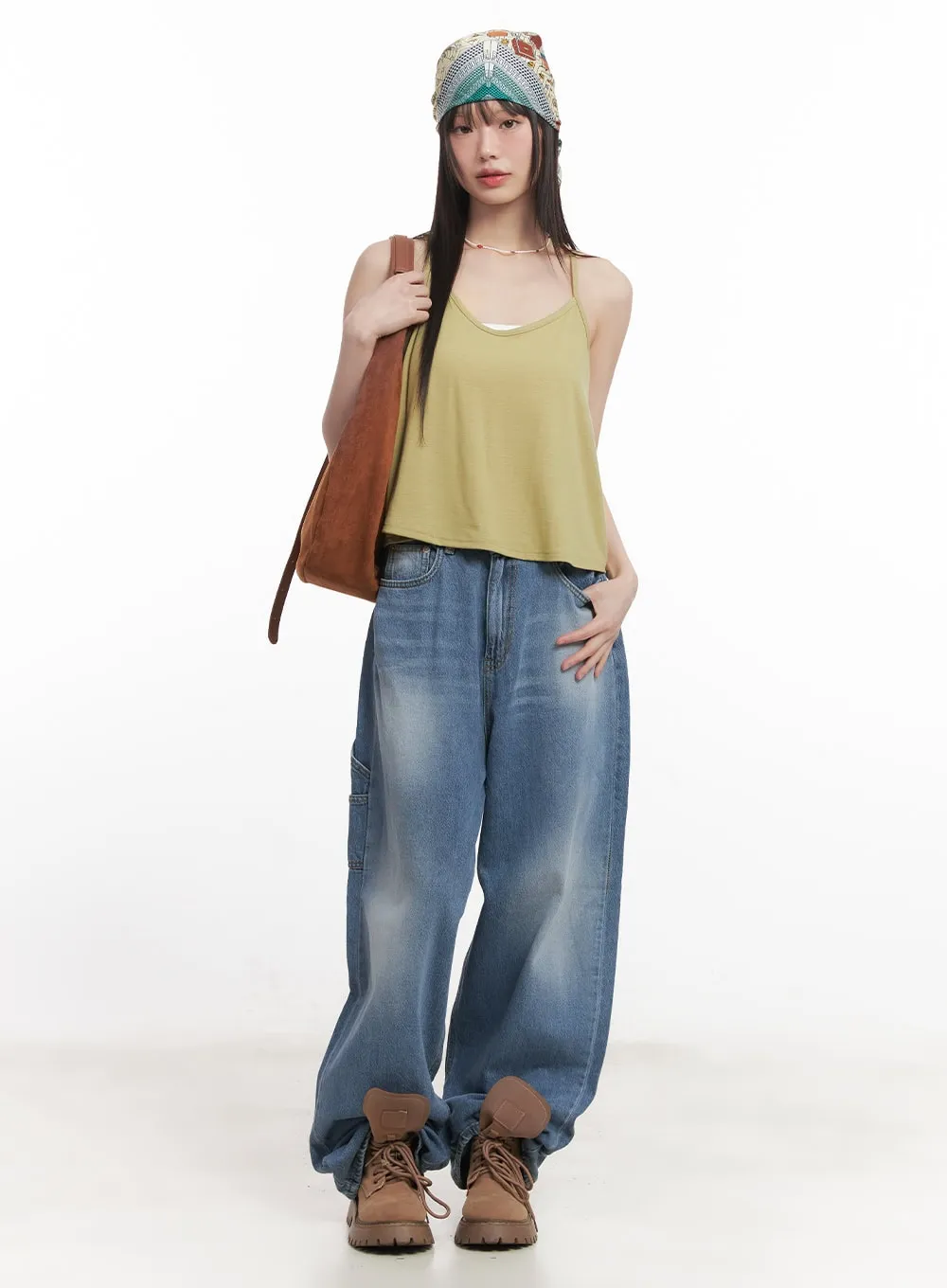 Draped Loose-Fit Cami Top CM519