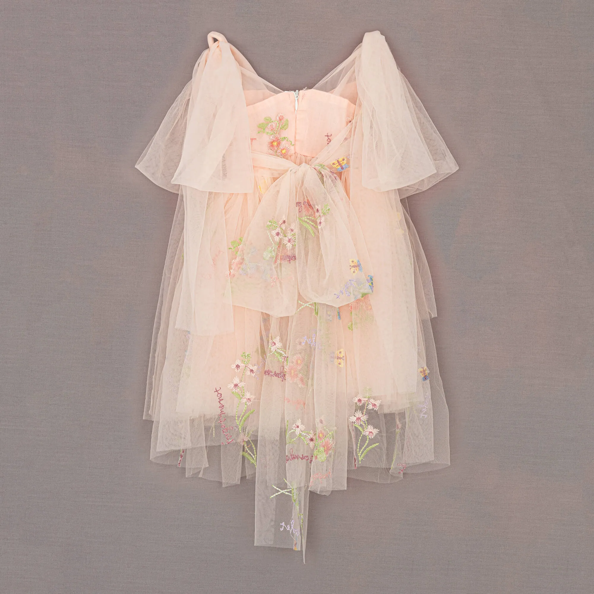 Enchanted Angel Dress - Embroidered Pink