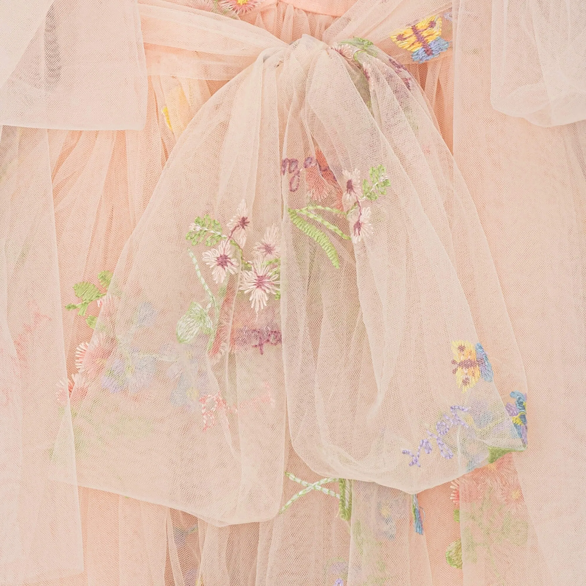 Enchanted Angel Dress - Embroidered Pink