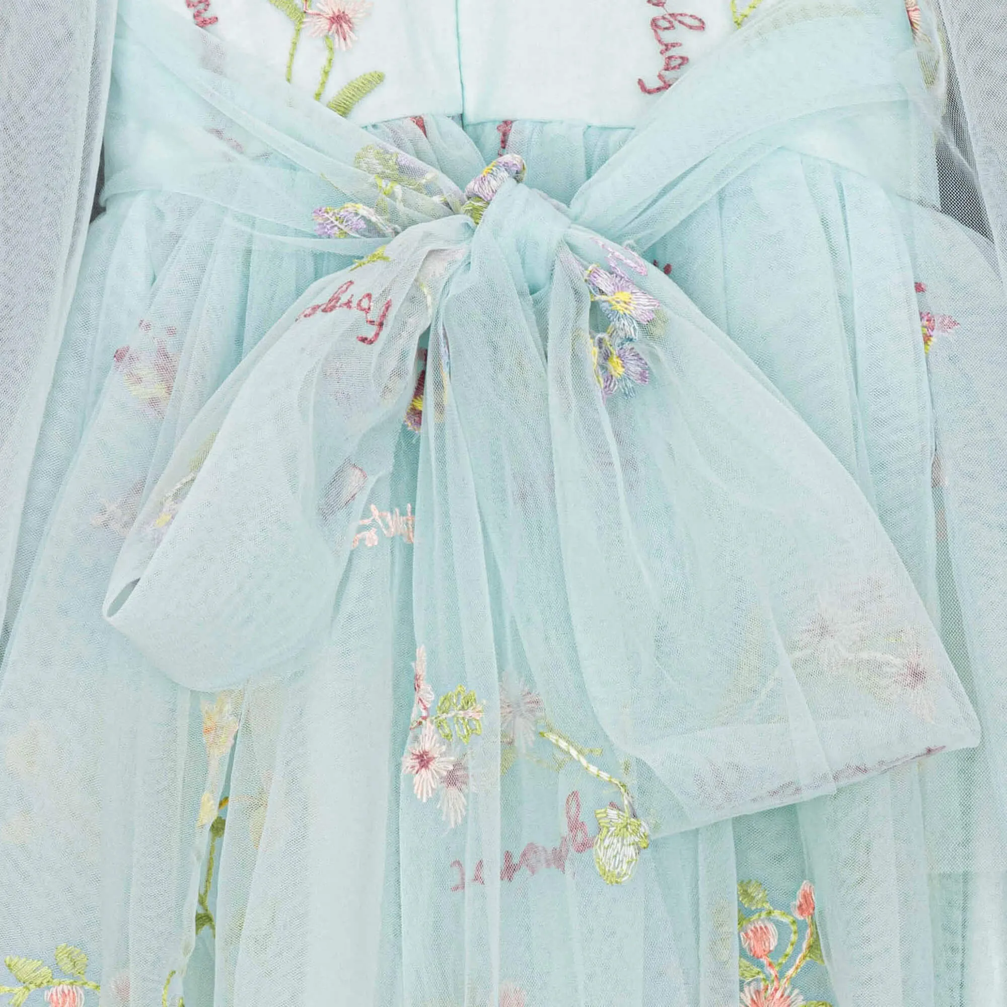 Enchanted Angel Dress - Embroidered Sky Blue