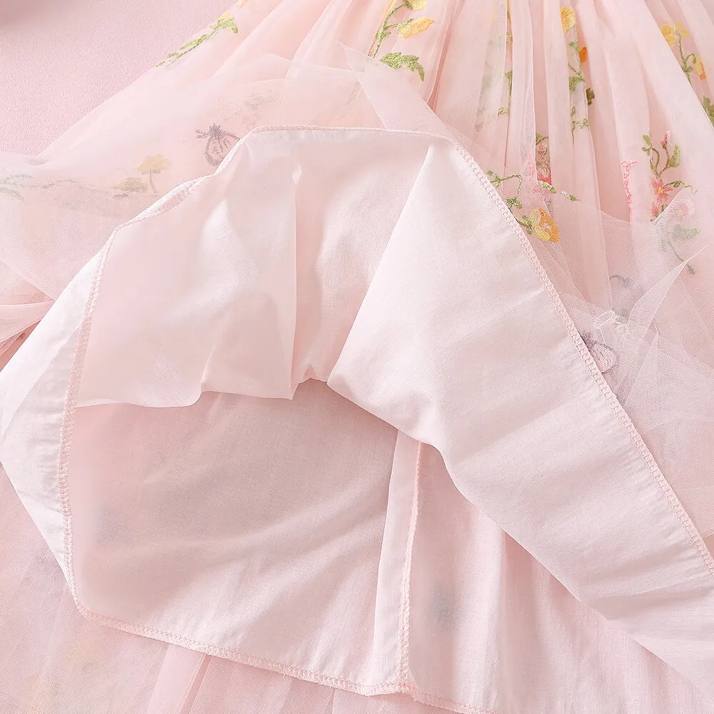 Enchanted Dress - Baby Pink /White Lace