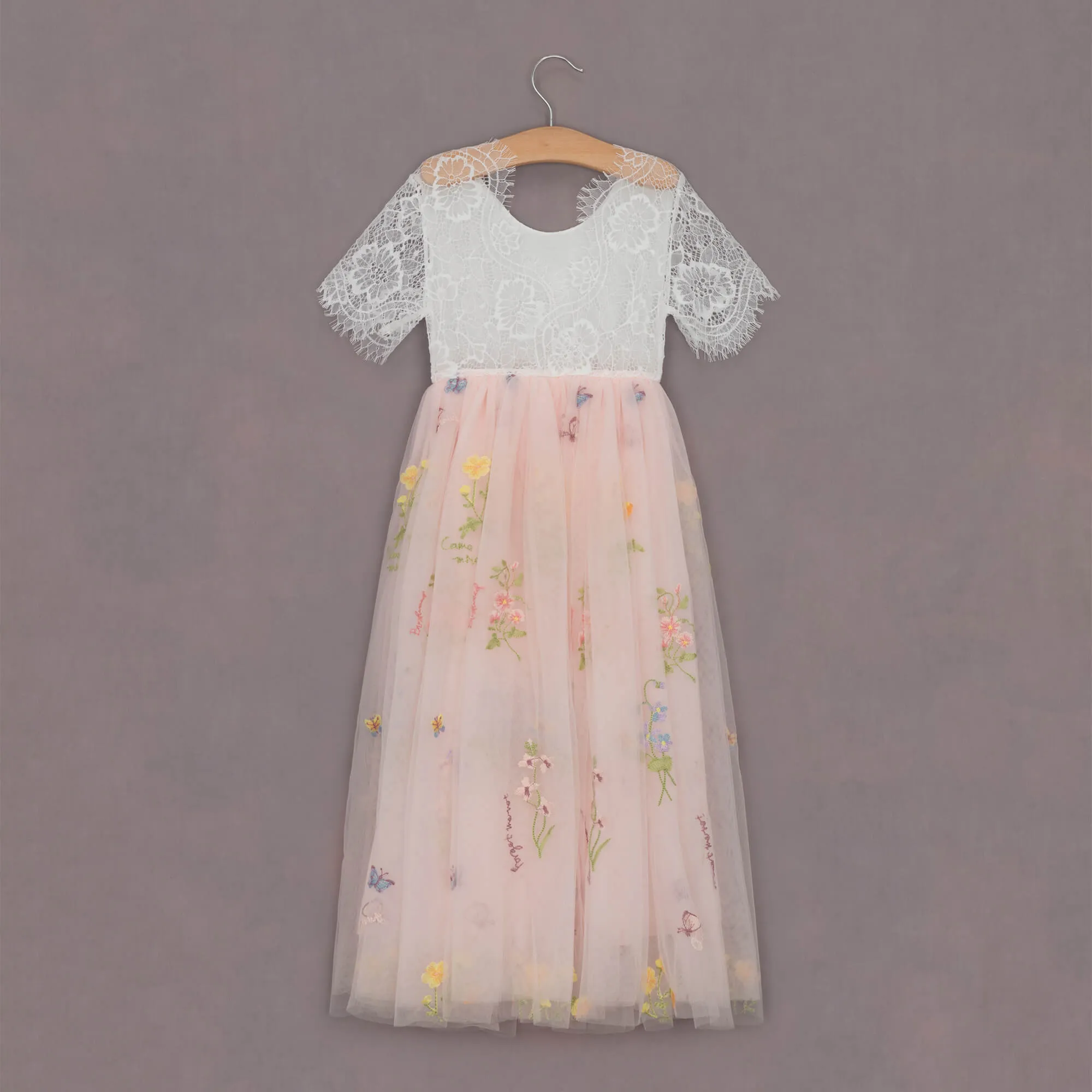 Enchanted Dress - Baby Pink /White Lace