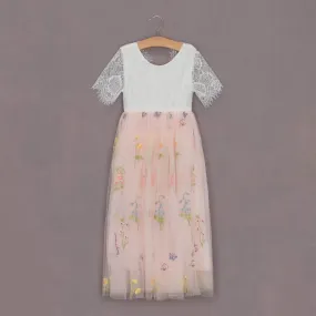 Enchanted Dress - Baby Pink /White Lace