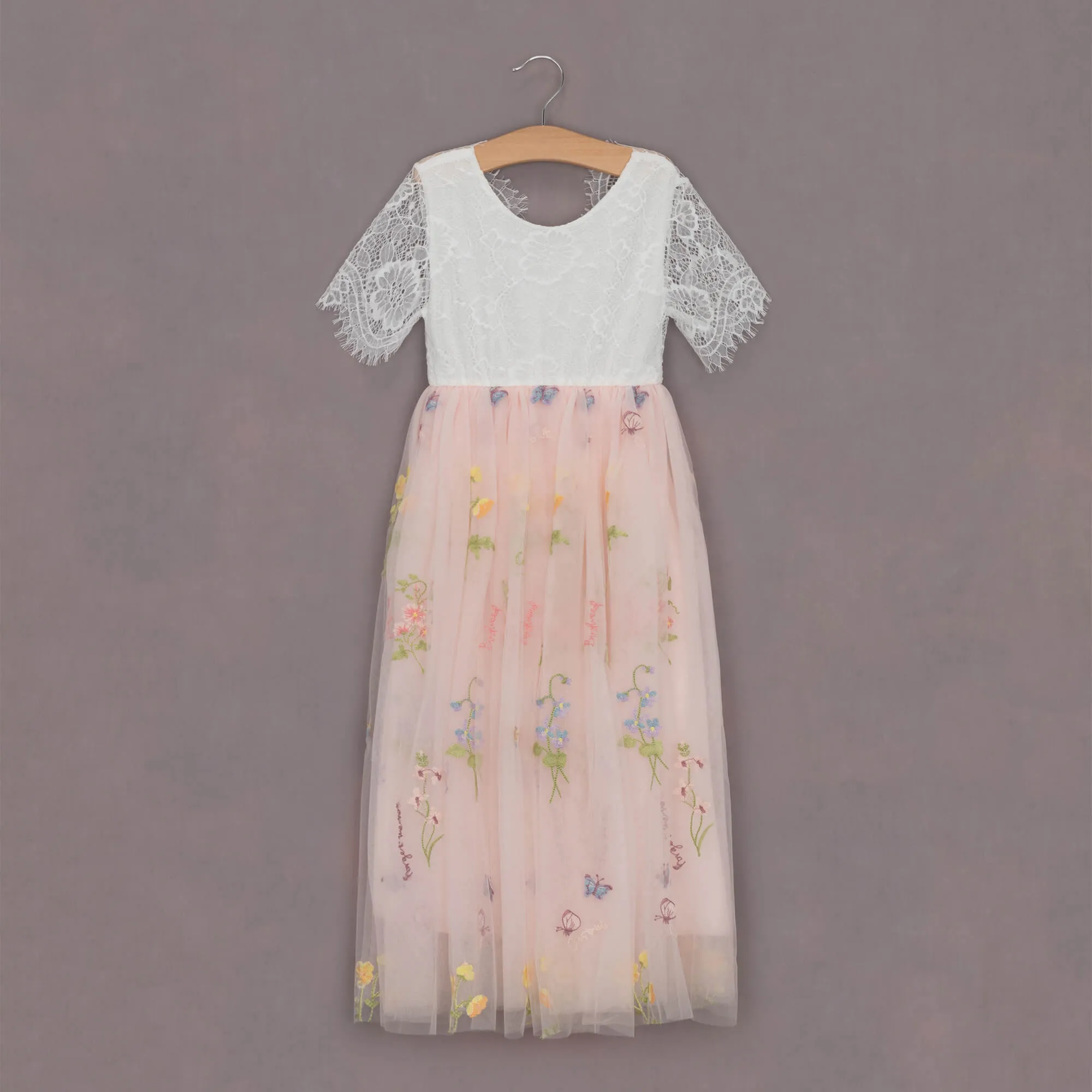 Enchanted Dress - Baby Pink /White Lace