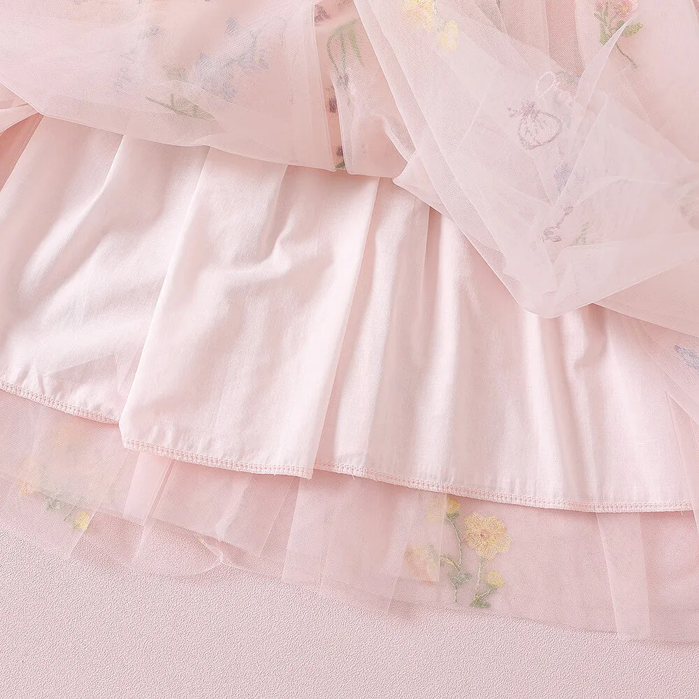 Enchanted Dress - Baby Pink /White Lace
