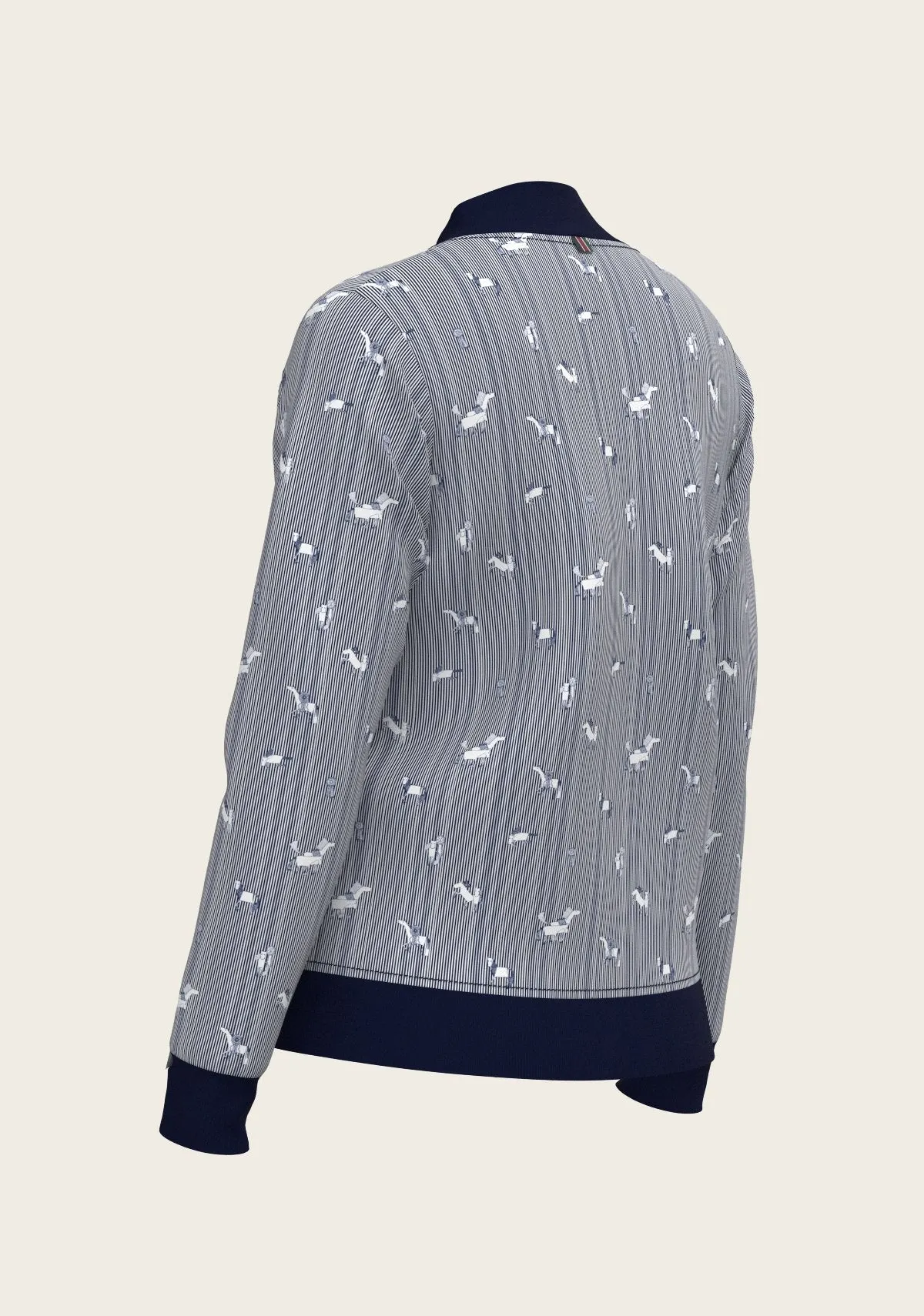  Espoir Equestrian Navy Stripes Reversible Jacket