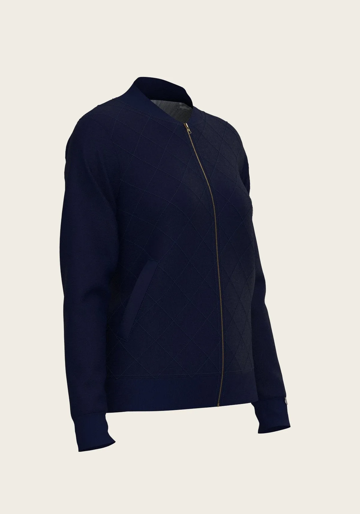  Espoir Equestrian Navy Stripes Reversible Jacket