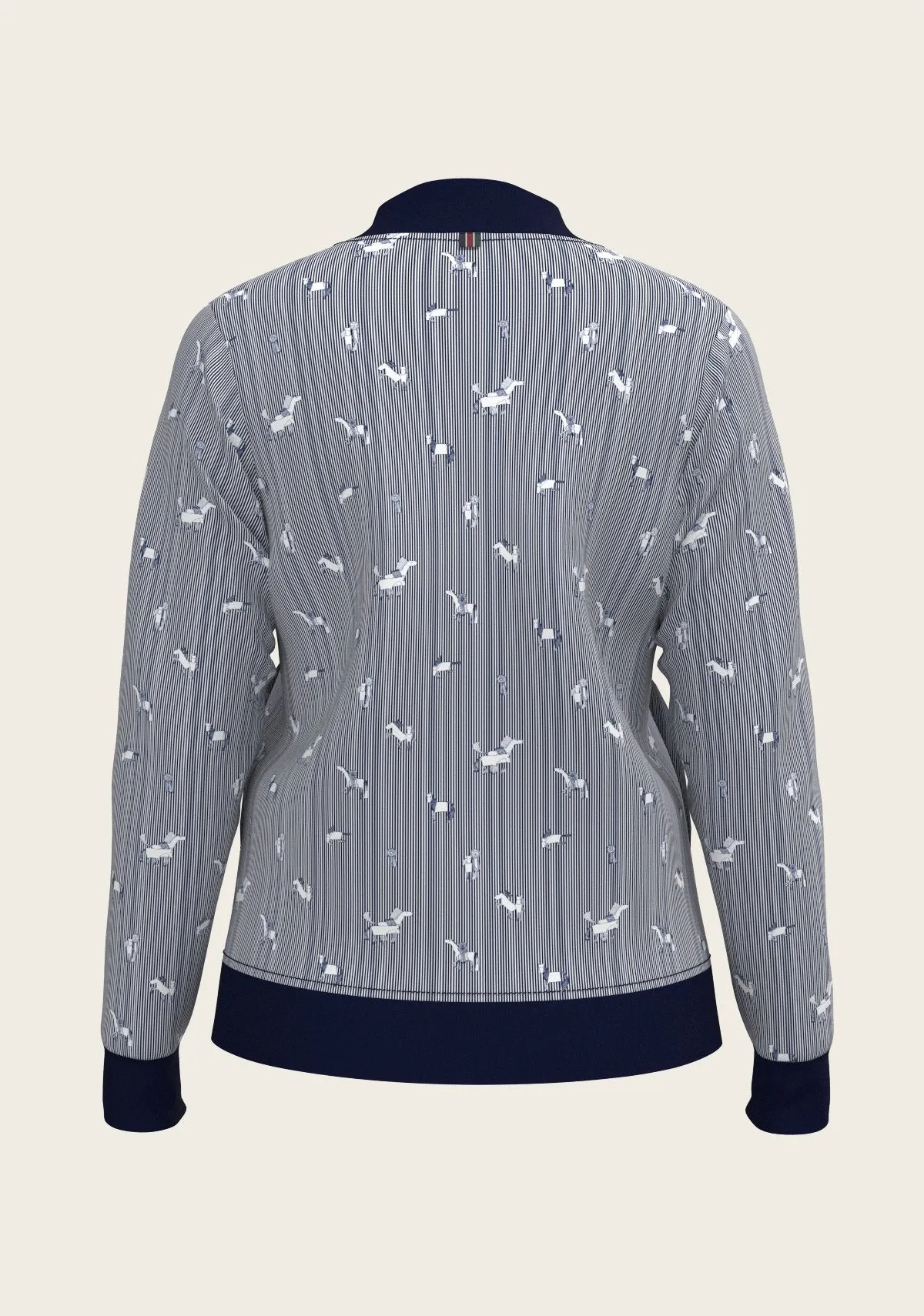  Espoir Equestrian Navy Stripes Reversible Jacket