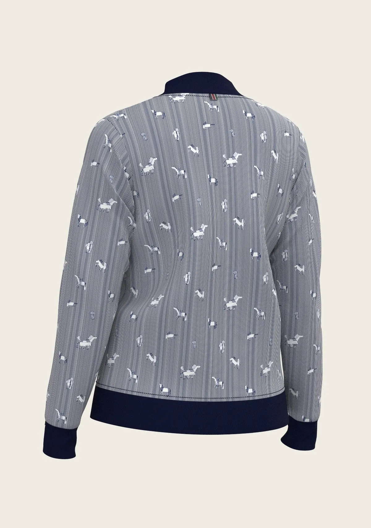  Espoir Equestrian Navy Stripes Reversible Jacket