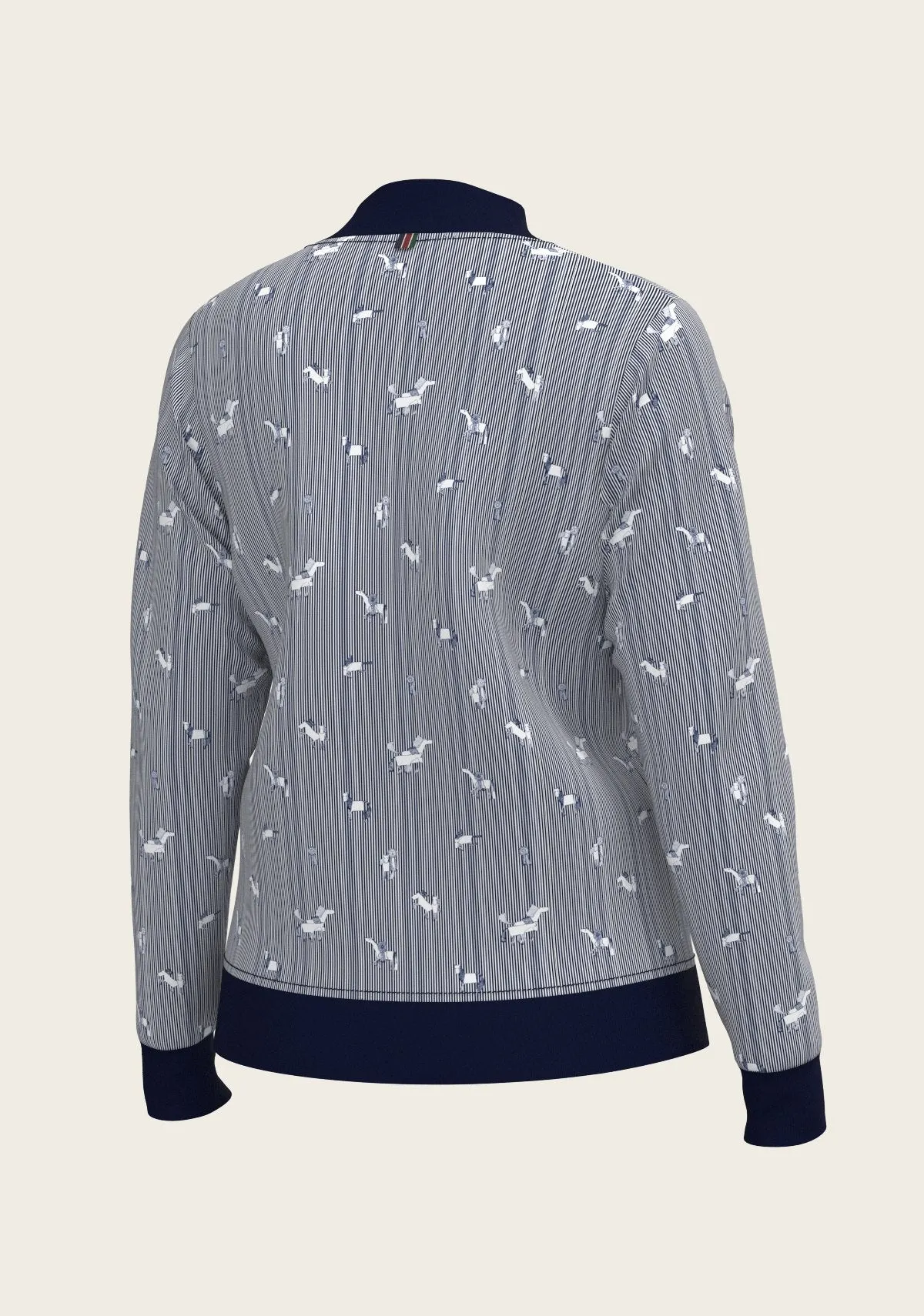  Espoir Equestrian Navy Stripes Reversible Jacket