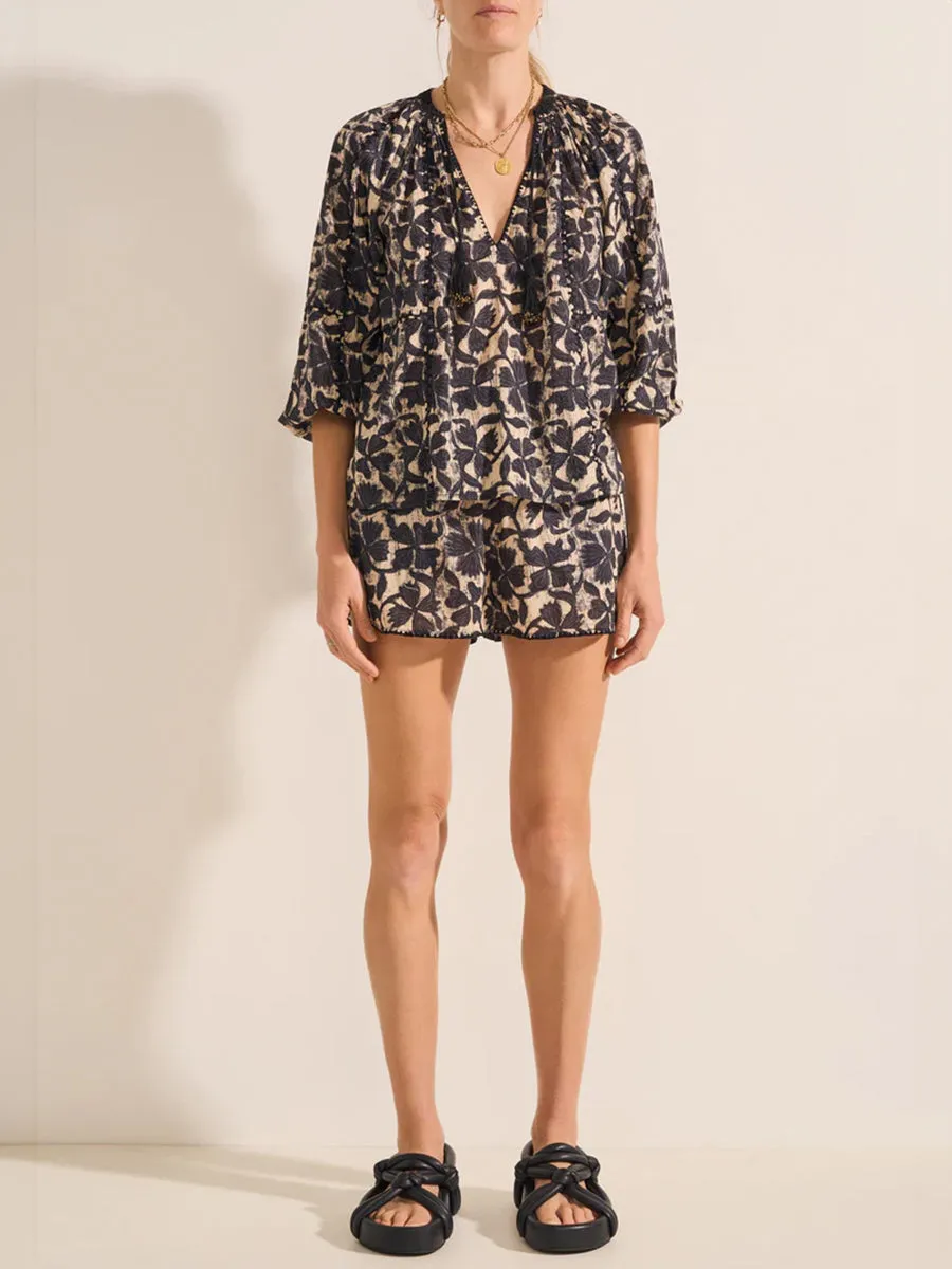 Euthenia Blouse in Clover Print