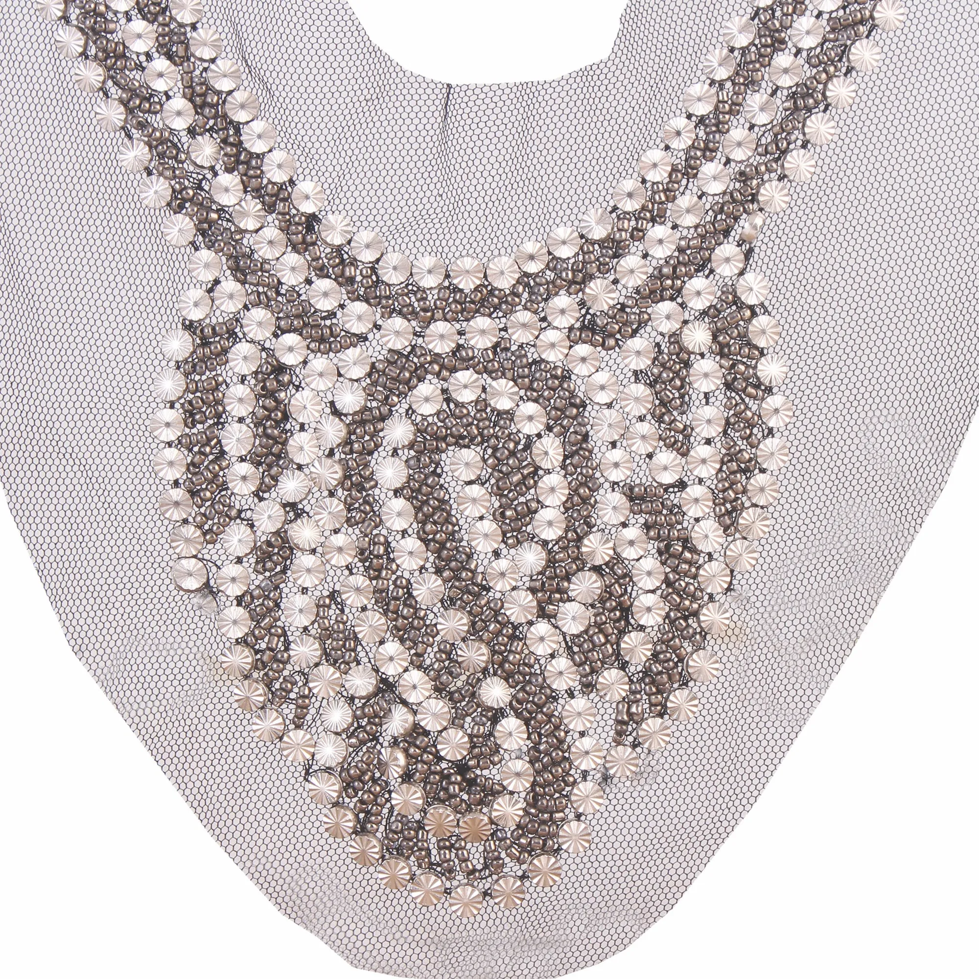Fancy Beaded Neck Collar Statement Neck Patch
