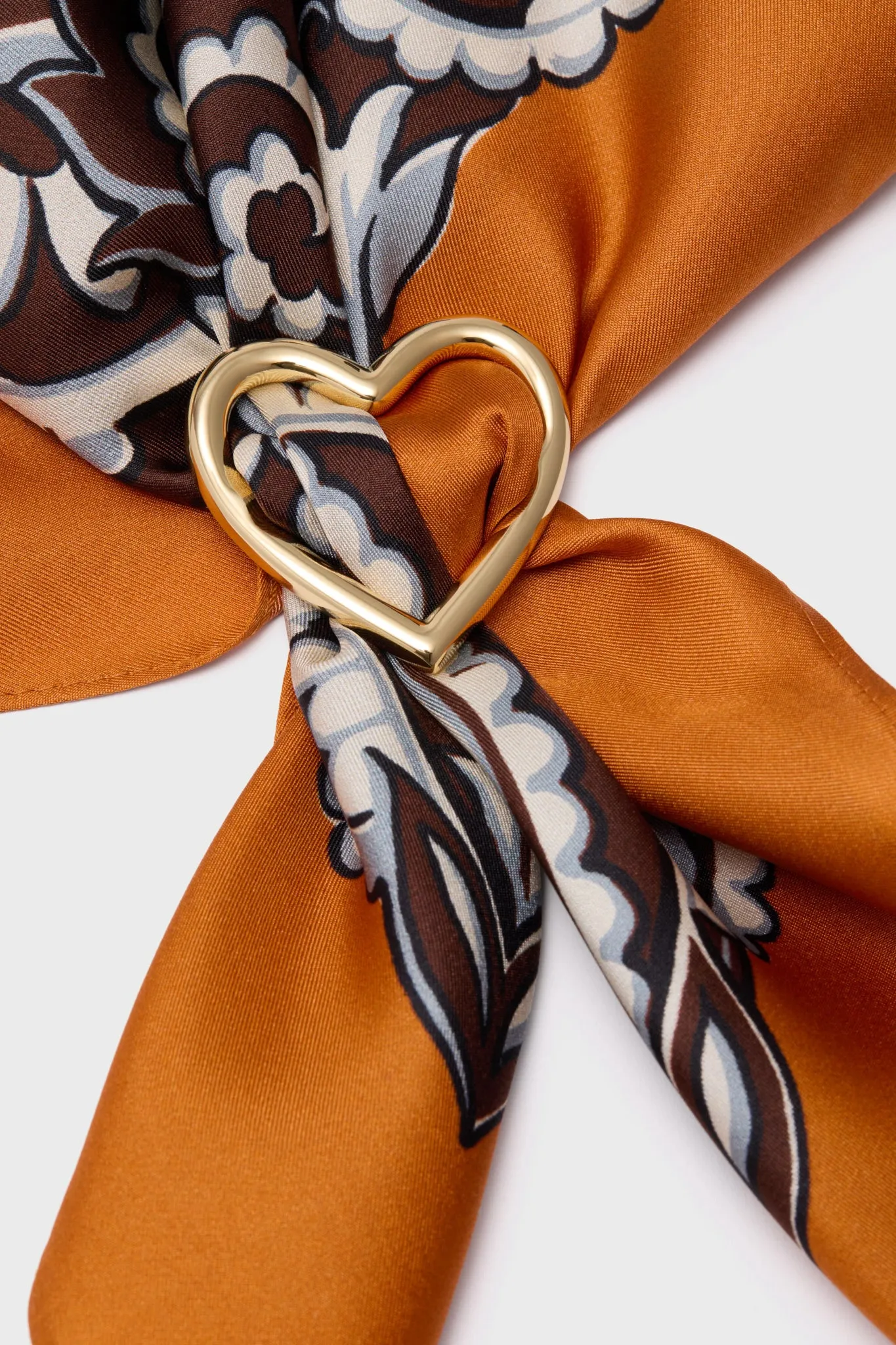 Gold Heart Scarf Ring