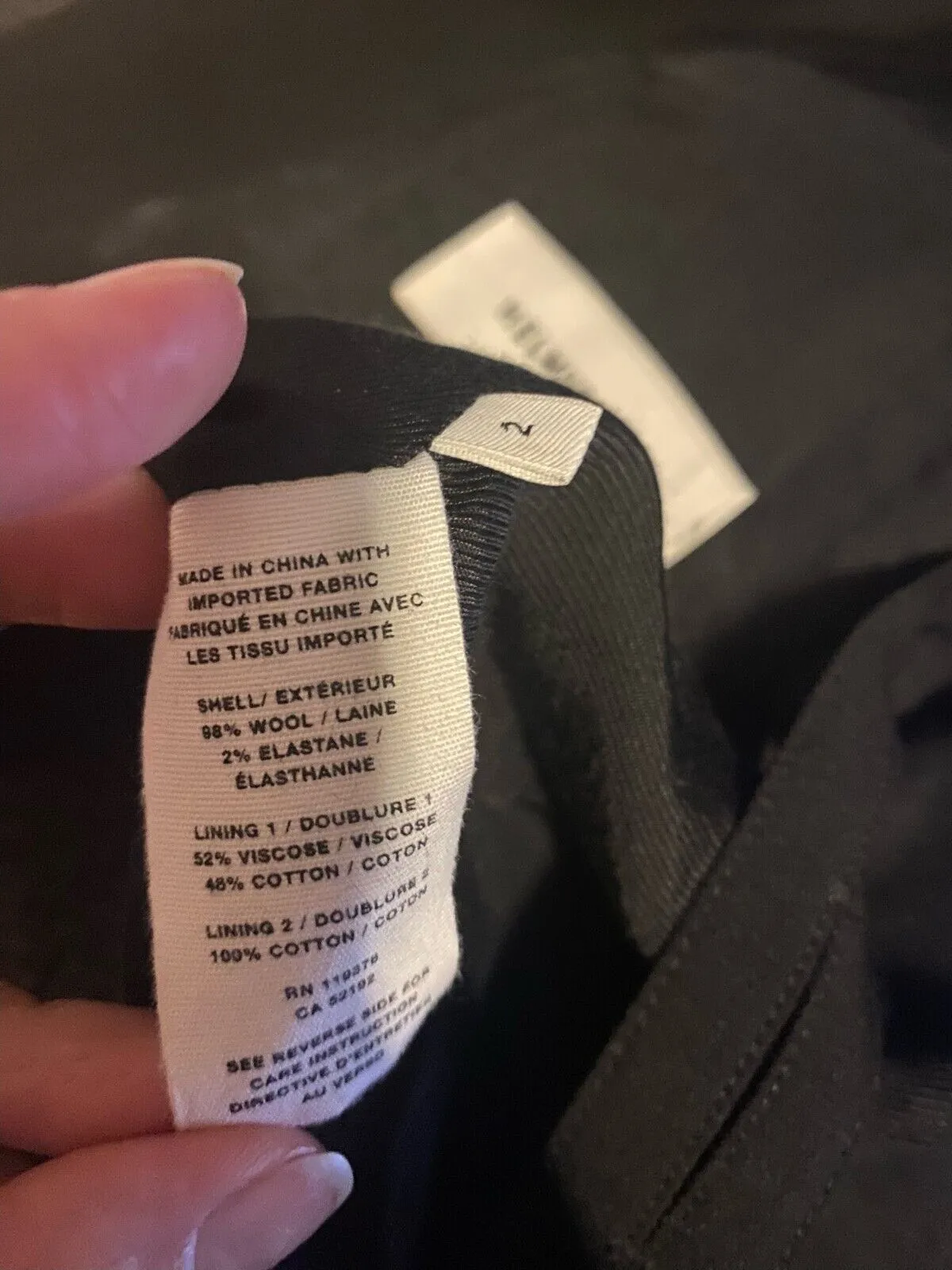 Helmut Lang black cropped wool blend jacket size UK6/US2