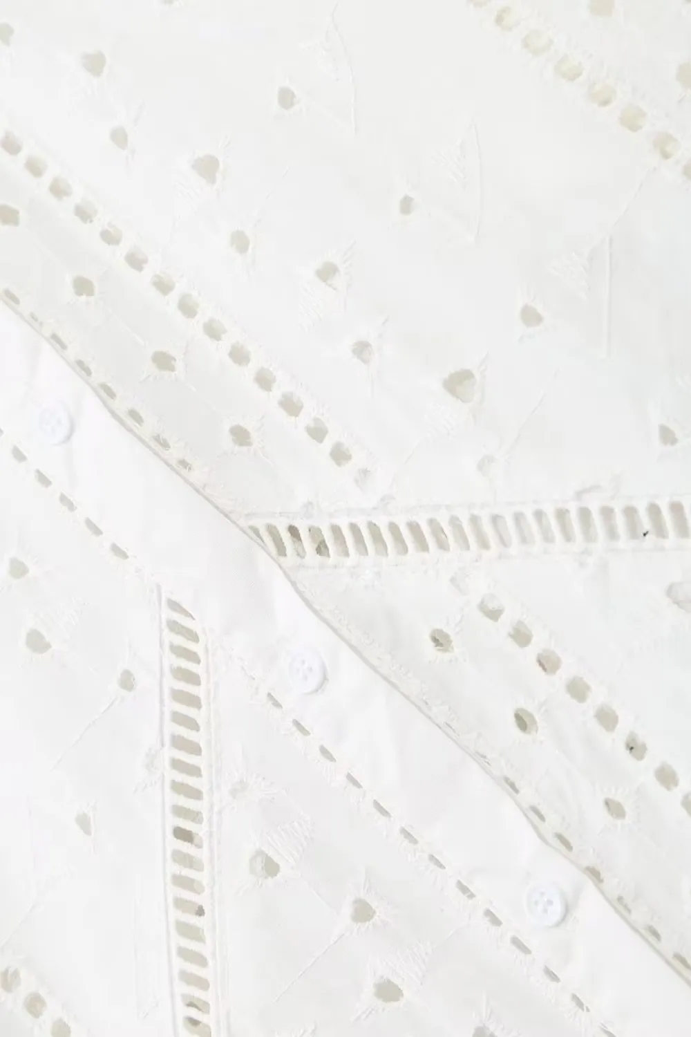 'Jeanette' Eyelet Embroidery Long Sleeve Shirt