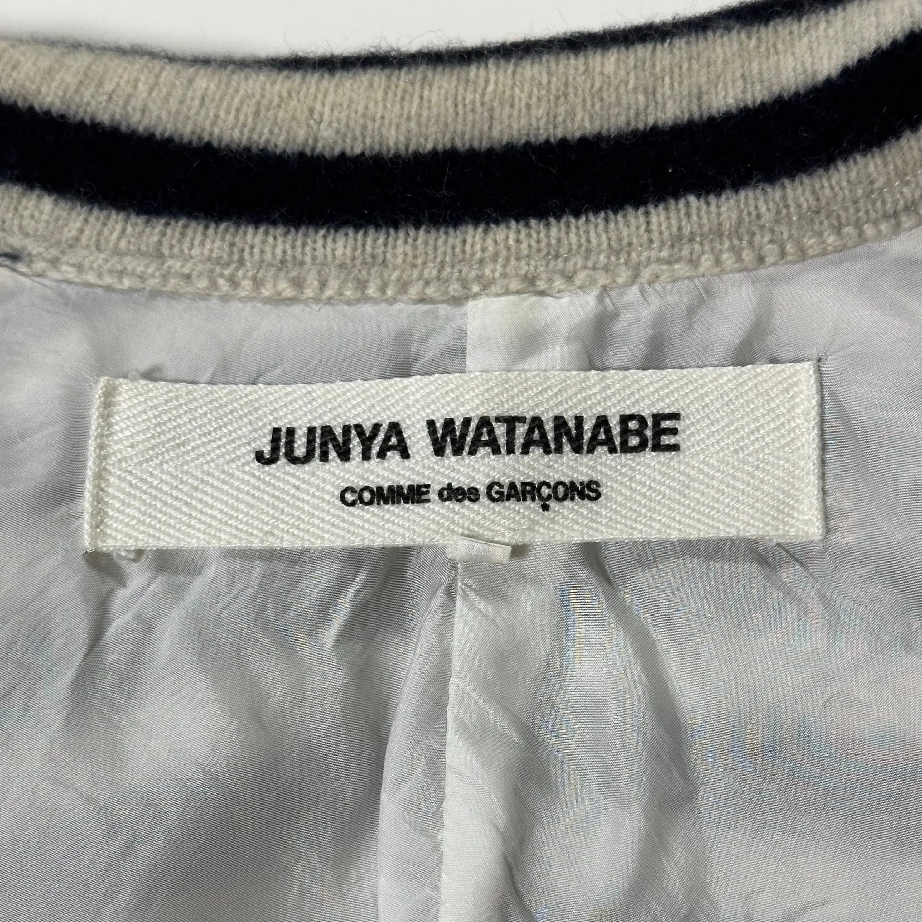 JUNYA WATANABE Fall Winter 2003 Striped Button Up Blazer Jacket