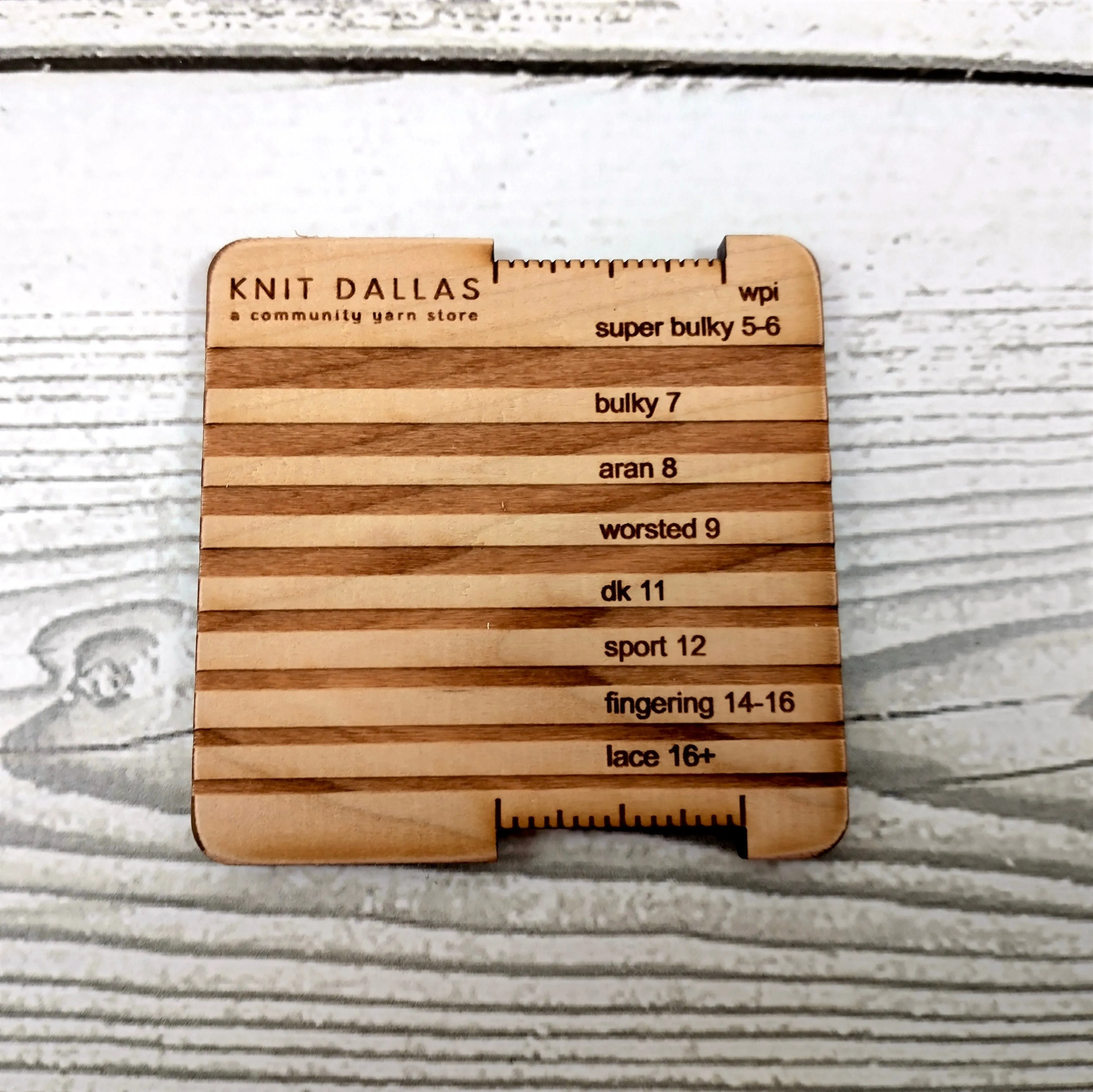 Katrinkles Custom Knit Dallas Wraps Per Inch Tool
