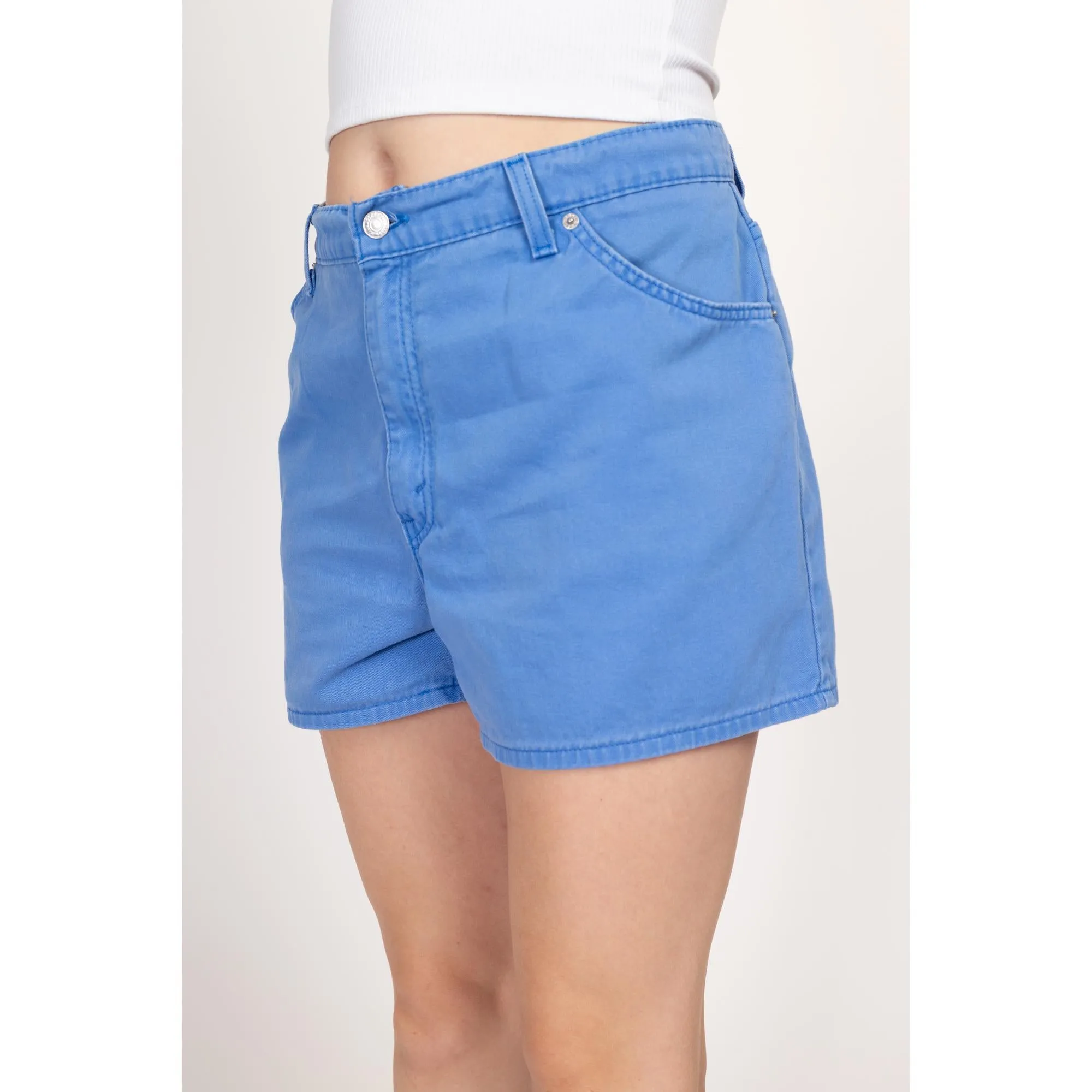 Large 90s Levis Cornflower Blue Loose Fit Shorts 34"