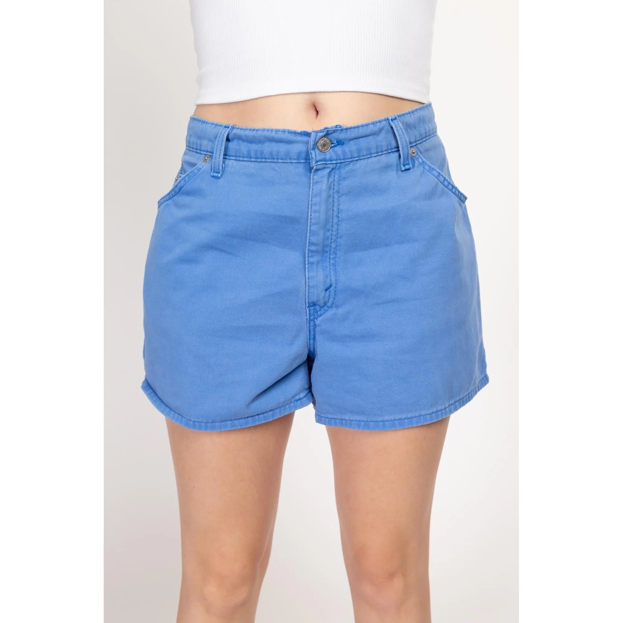 Large 90s Levis Cornflower Blue Loose Fit Shorts 34"
