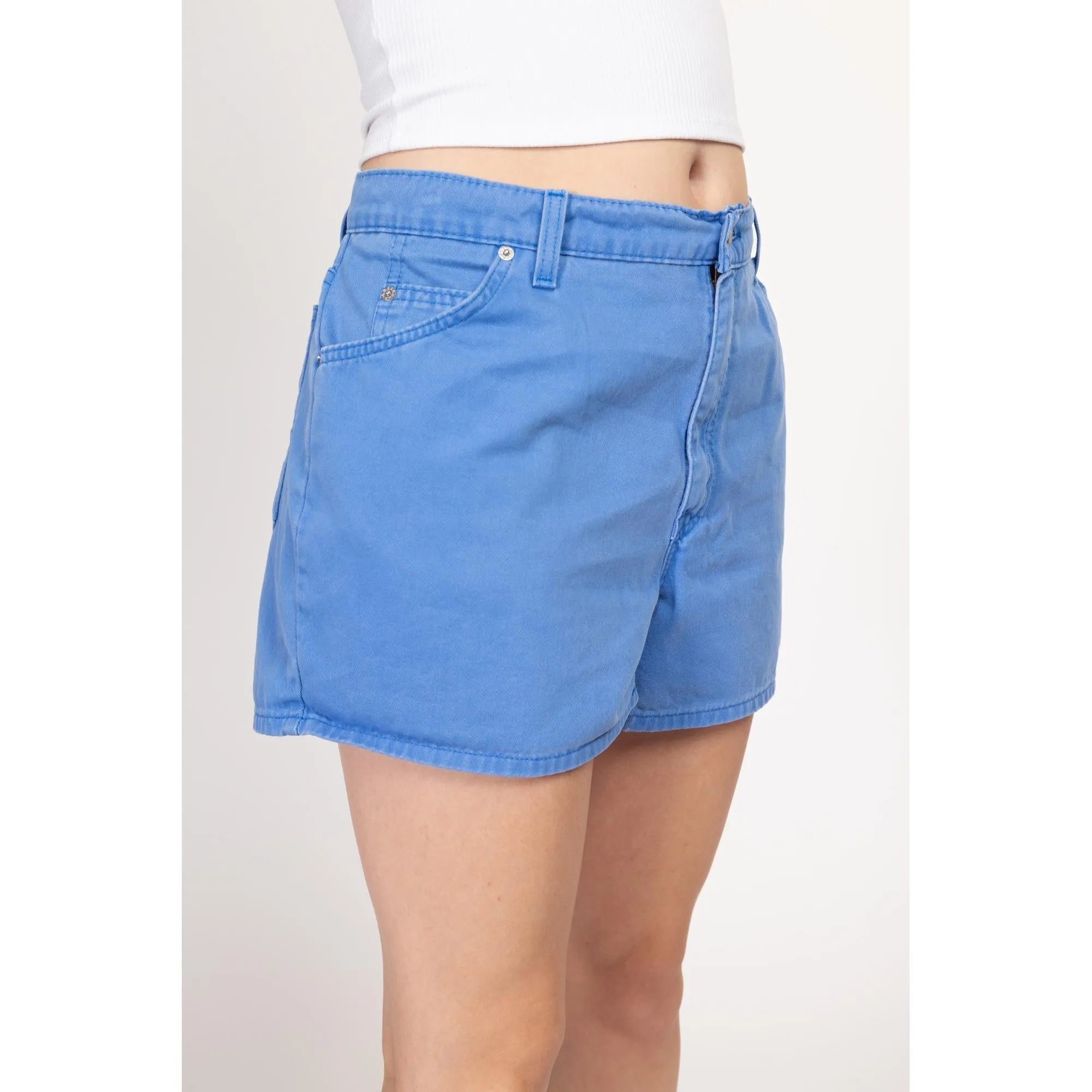Large 90s Levis Cornflower Blue Loose Fit Shorts 34"