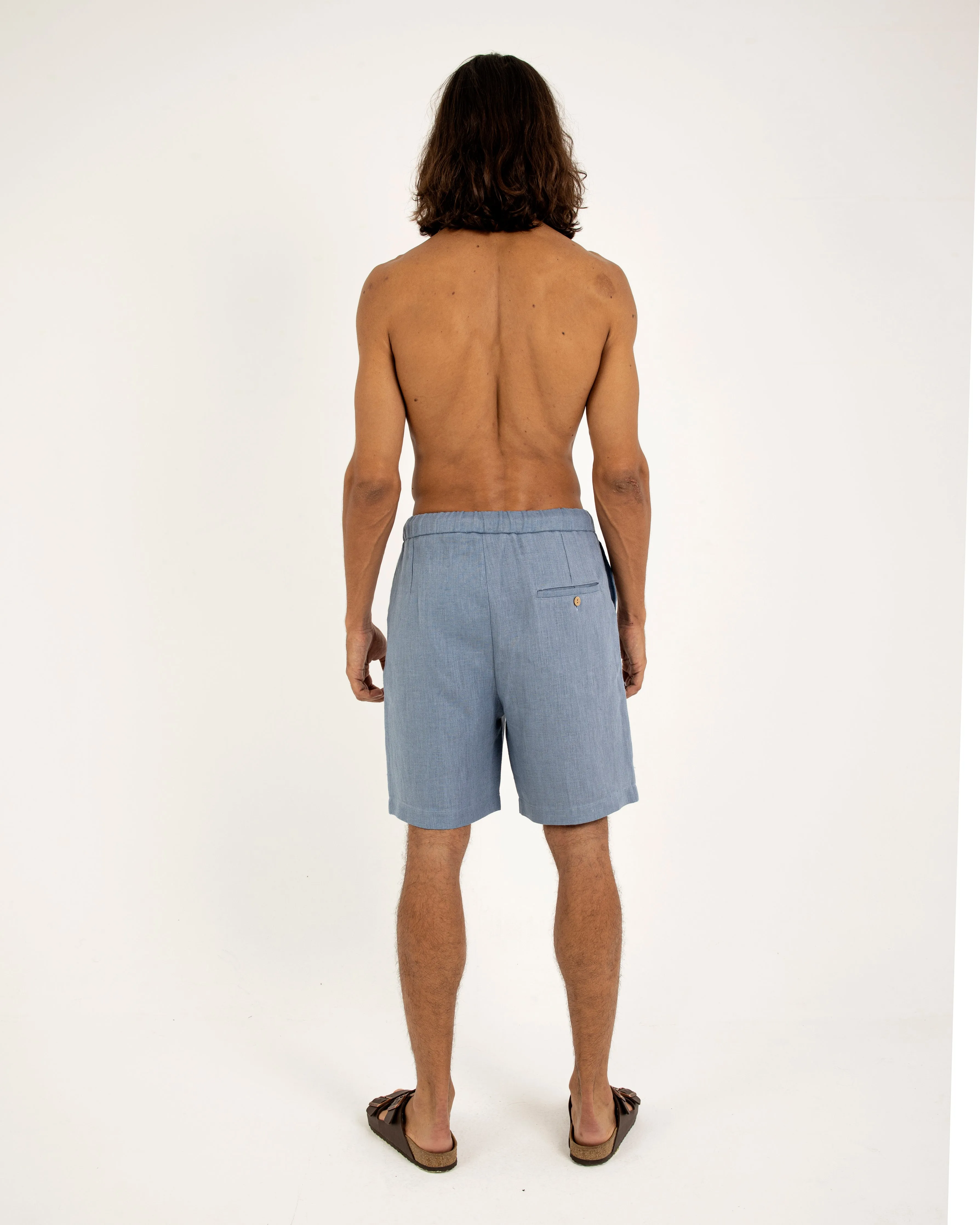 LOOSE-FIT LINEN SHORTS