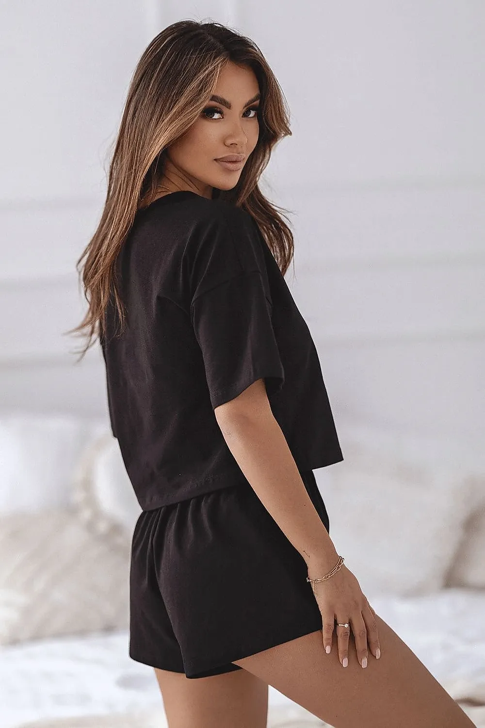 Loose Fit T-Shirt & Shorts Pajama Set