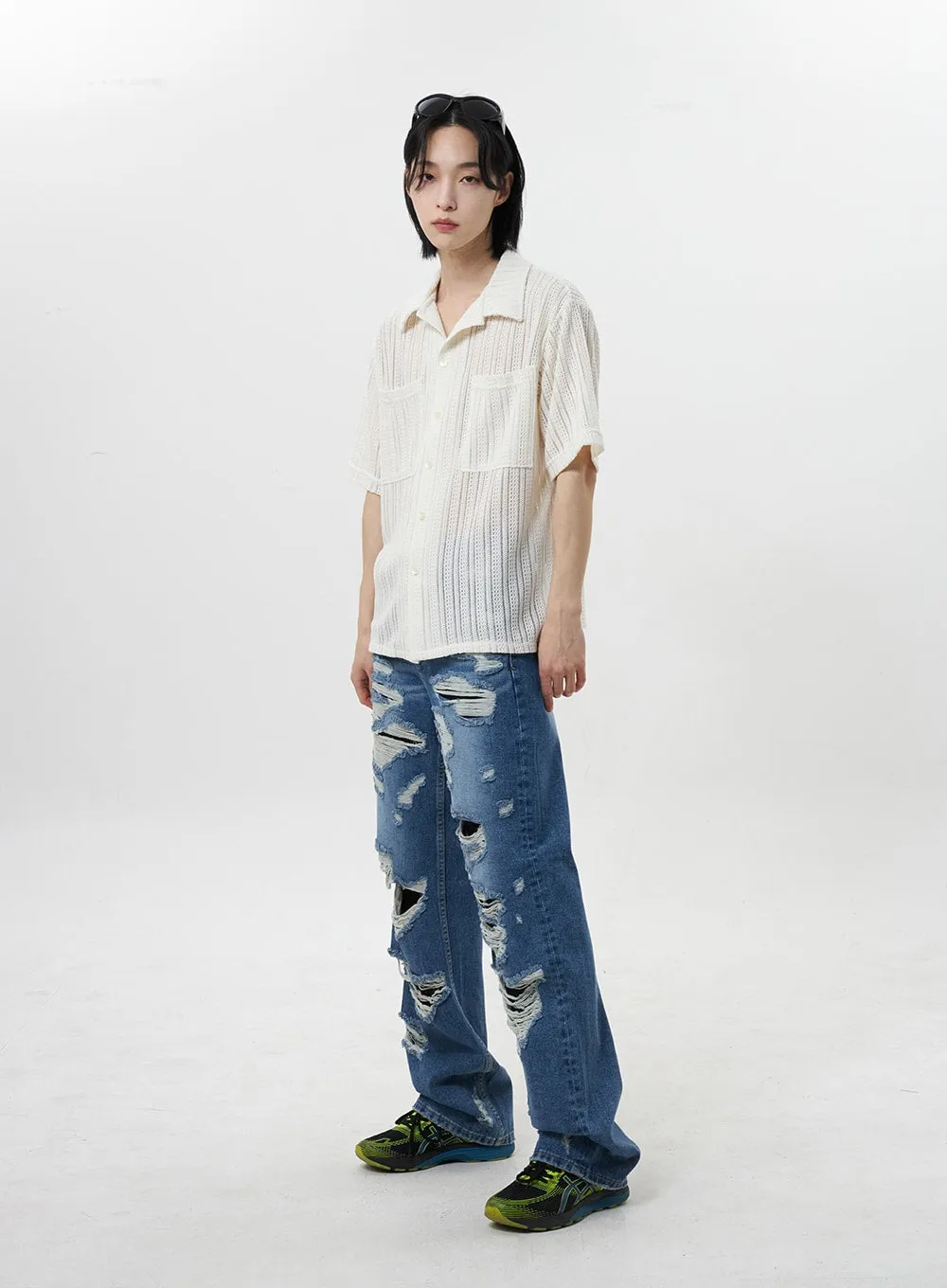 Mesh Button Top Unisex CY322