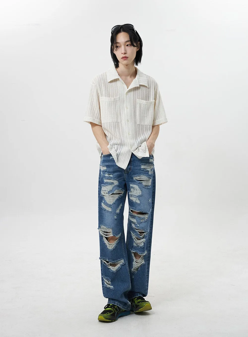Mesh Button Top Unisex CY322