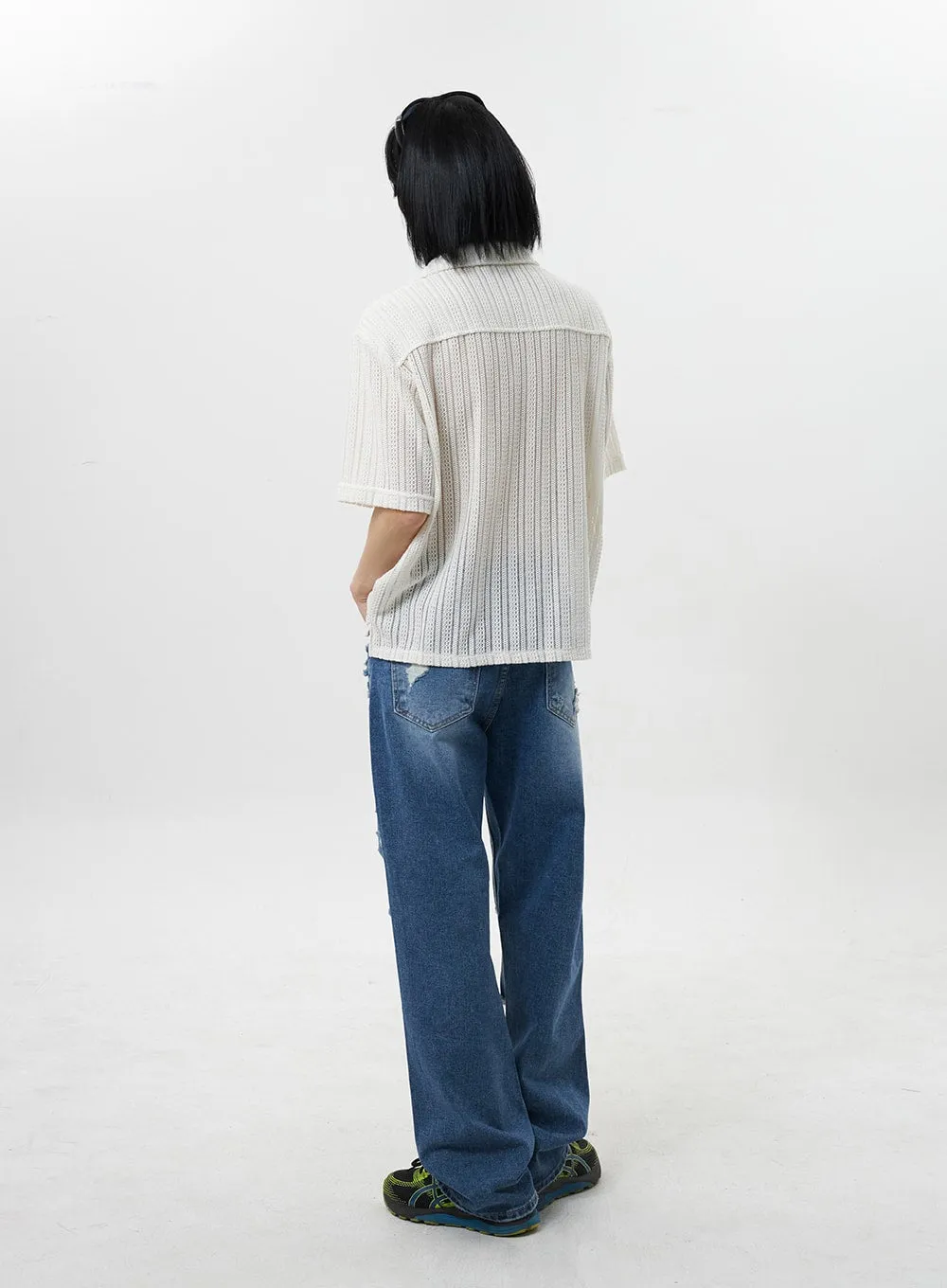 Mesh Button Top Unisex CY322