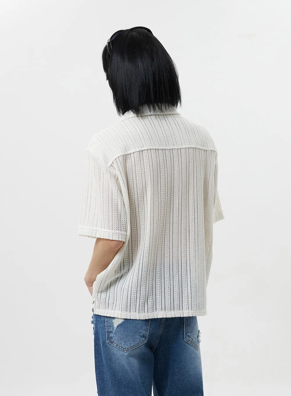 Mesh Button Top Unisex CY322