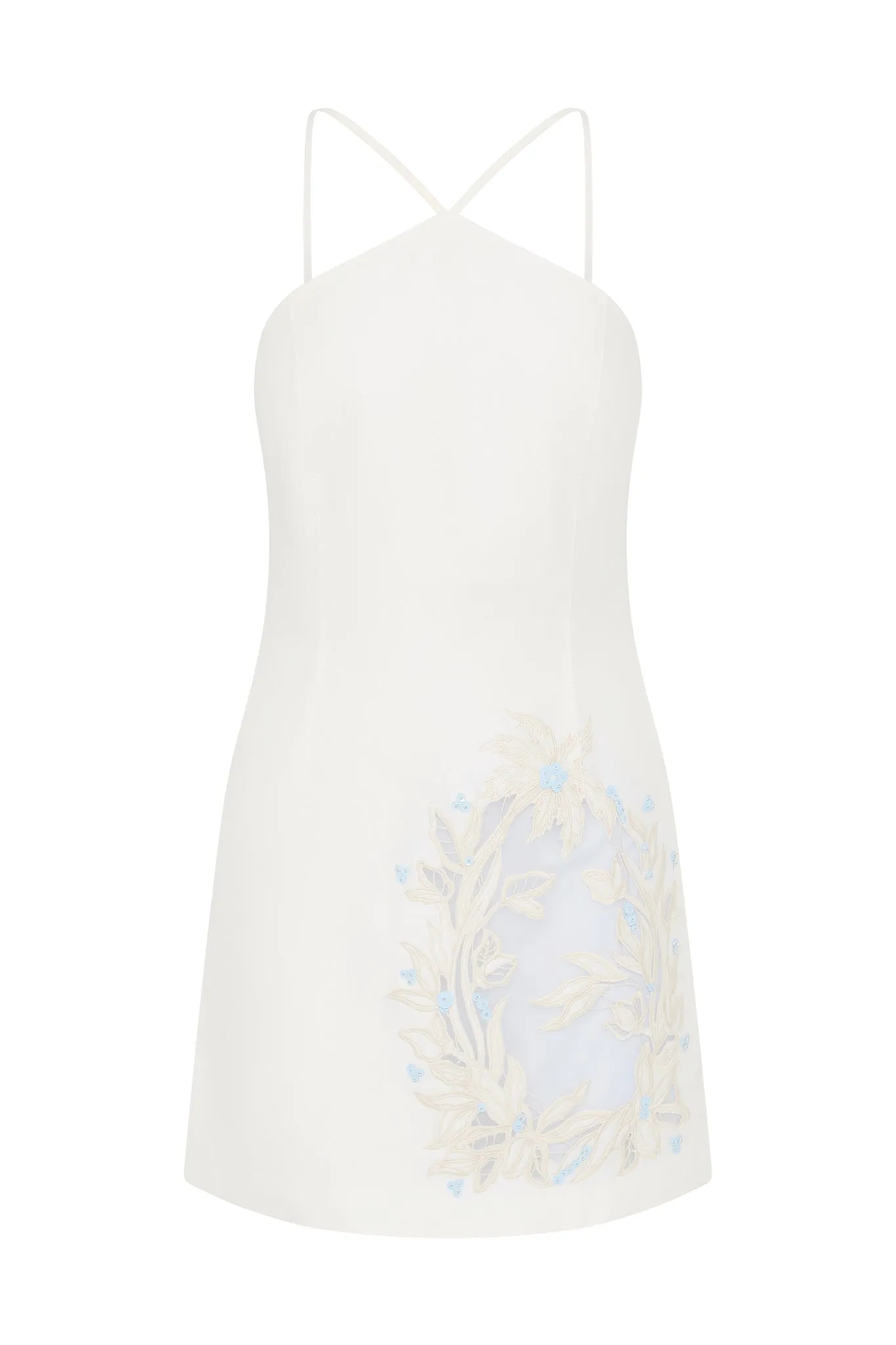 Mirrors Embroidered Mini Dress