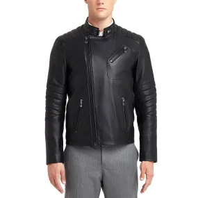 Newline Fashion Julio Biker Leather Jacket - Black