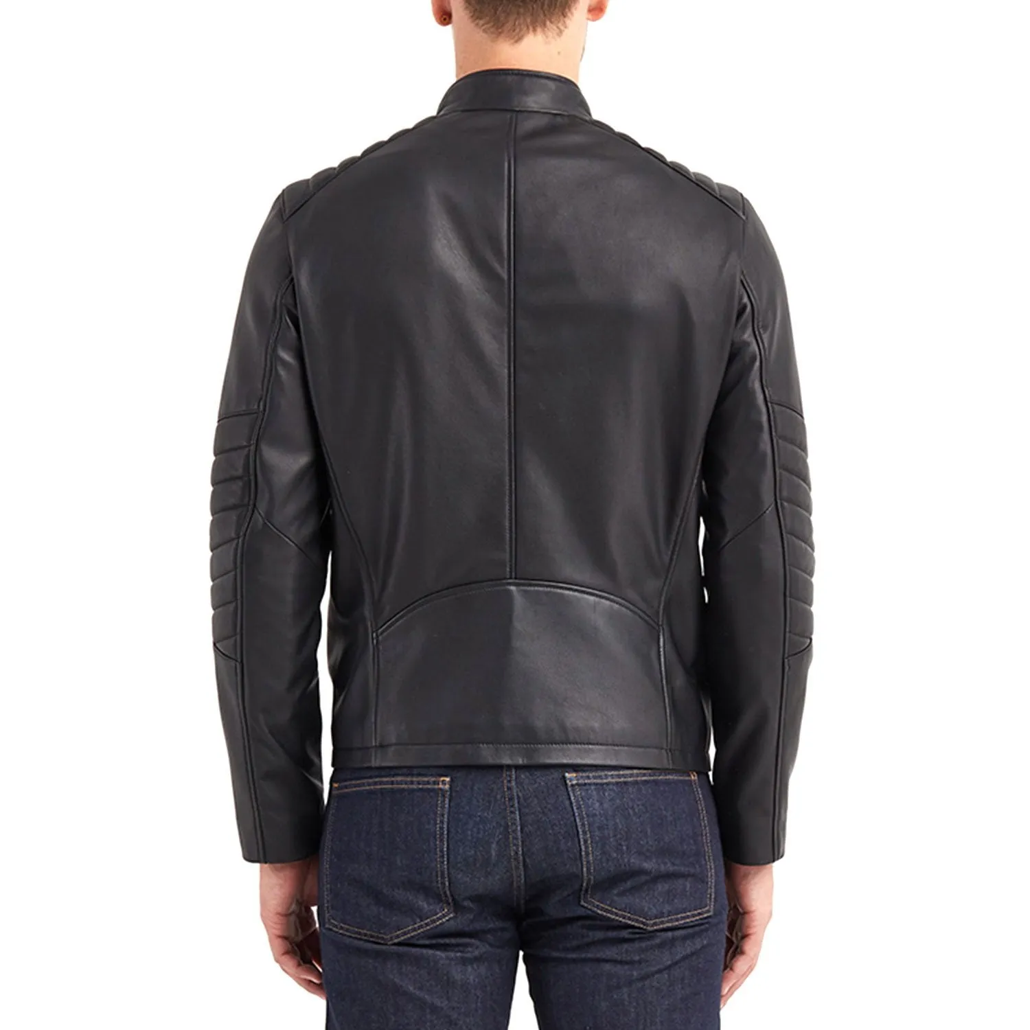 Newline Fashion Julio Biker Leather Jacket - Black