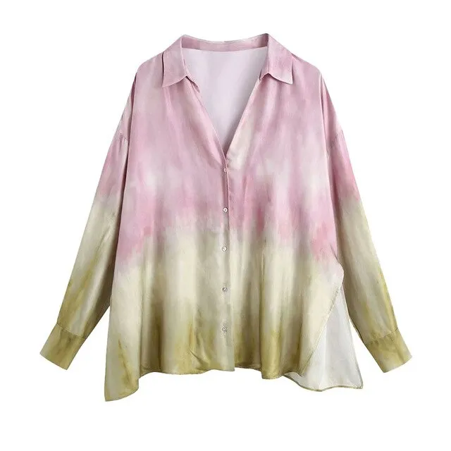 OVERSIZED TIE-DYE BLOUSE