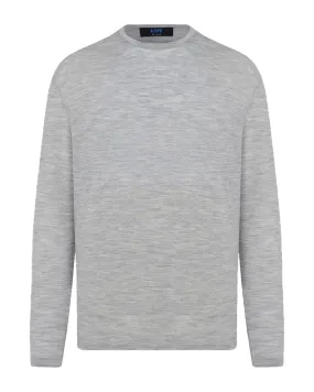 Pearl Grey Crewneck Knit Sweater
